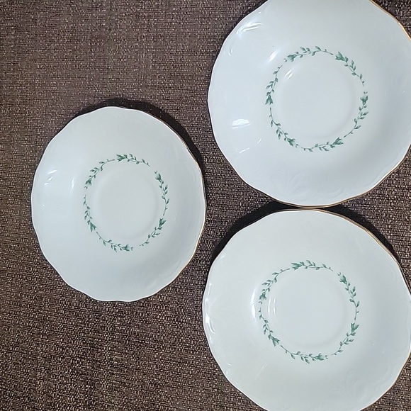 3 coffee cup saucers - Picture 2 of 6
